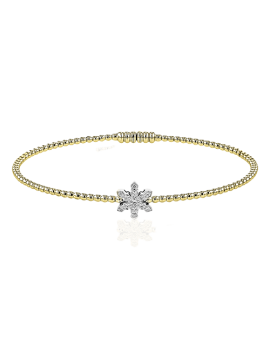 Bangle in 18k Gold with Diamonds