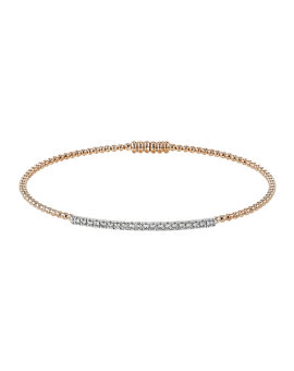 Bangle in 18k Gold with Diamonds