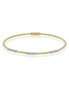 Bangle in 18k Gold with Diamonds