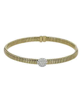 Bangle in 18k Gold with Diamonds