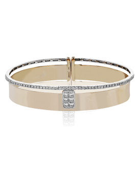 Bangle in 18k Gold with Diamonds
