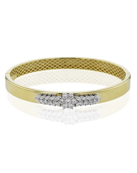 Bangle in 18k Gold with Diamonds