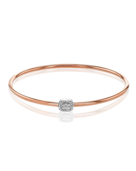 Bangle in 18k Gold with Diamonds