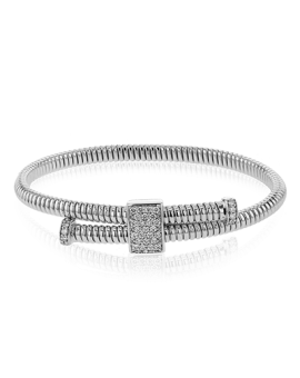 Bangle in 18k Gold with Diamonds