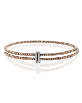 Bangle in 18k Gold with Diamonds
