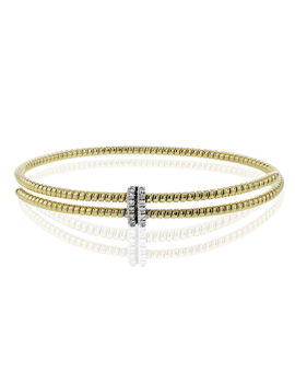 Bangle in 18k Gold with Diamonds