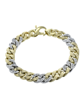 Gent Bracelet in 14k Gold with Diamonds