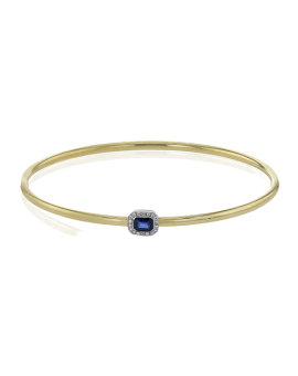 Color Bangle in 18k Gold with Diamonds