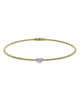Bangle in 18k Gold with Diamonds