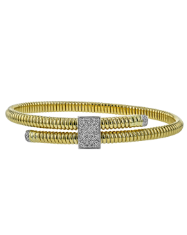 Bangle in 18k Gold with Diamonds