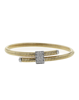 Bangle in 18k Gold with Diamonds