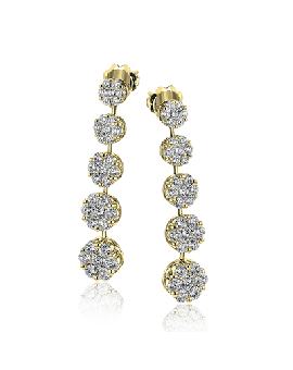 Earring in 18k Gold with Diamonds