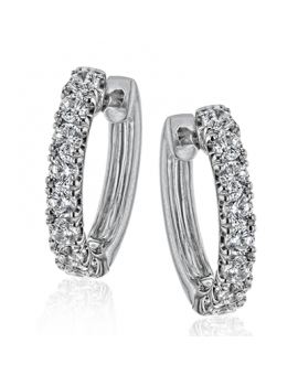 Hoop Earring in 18k Gold with Diamonds