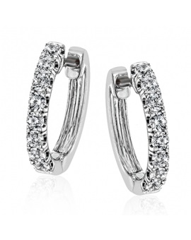 Hoop Earring in 18k Gold with Diamonds