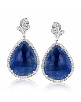 Color Earring in 18k Gold with Diamonds