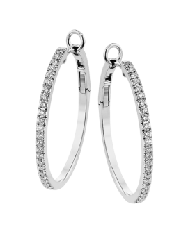 Hoop Earring in 18k Gold with Diamonds