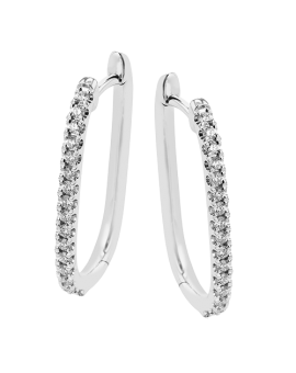 Hoop Earring in 18k Gold with Diamonds