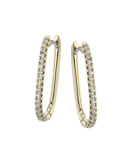 Hoop Earring in 18k Gold with Diamonds