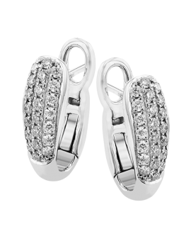 Hoop Earring in 18k Gold with Diamonds