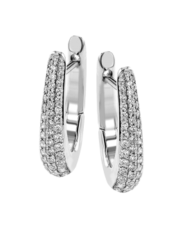 Hoop Earring in 18k Gold with Diamonds