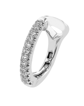 Hoop Earring in 18k Gold with Diamonds