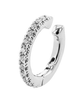 Hoop Earring in 18k Gold with Diamonds