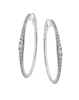 Hoop Earring in 18k Gold with Diamonds