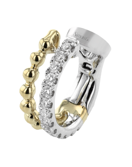 Hoop Earring in 18k Gold with Diamonds
