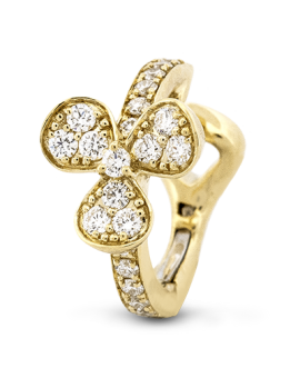 Hoop Earring in 18k Gold with Diamonds