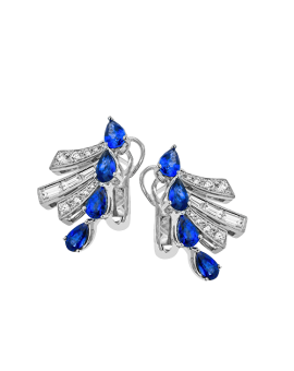 Color Earring in 18k Gold with Diamonds