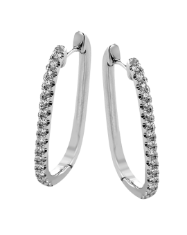 Hoop Earring in 18k Gold with Diamonds