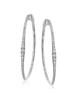 Hoop Earring in 18k Gold with Diamonds