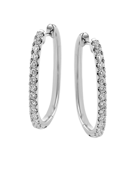 Hoop Earring in 18k Gold with Diamonds