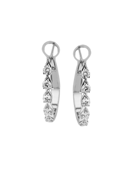 Hoop Earring in 18k Gold with Diamonds