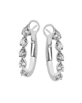 Hoop Earring in 18k Gold with Diamonds