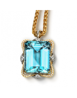 Color Pendant in 18k Gold with Diamonds
