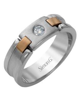 Men Ring in 18k Gold with Diamonds
