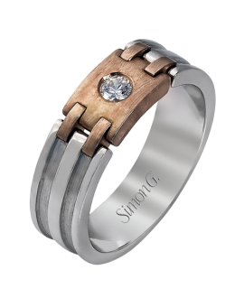 Men Ring in 18k Gold with Diamonds