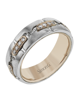 Men Ring in 14k Gold with Diamonds