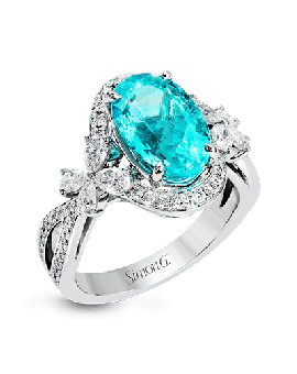 Color Ring in 18k Gold with Diamonds