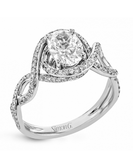 Engagement Ring in 18k Gold with Diamonds
