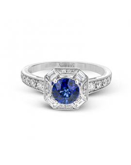 Color Ring in 18k Gold with Diamonds