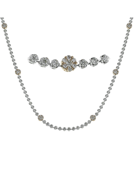 Necklace in 18k Gold with Diamonds