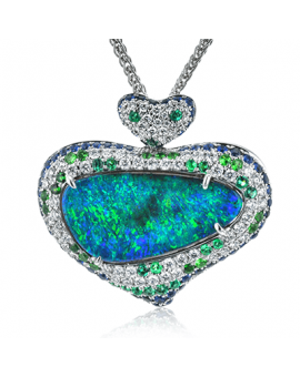 Color Pendant in 18k Gold with Diamonds