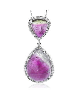 Color Pendant in 18k Gold with Diamonds