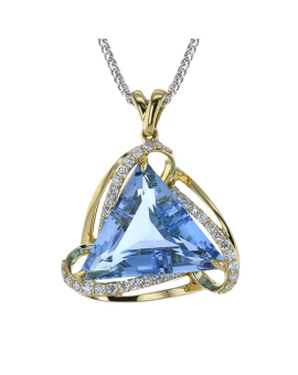 Color Pendant in 18k Gold with Diamonds
