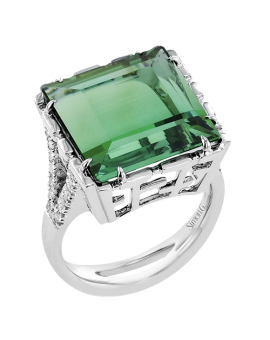 Color Ring in 18k Gold with Diamonds