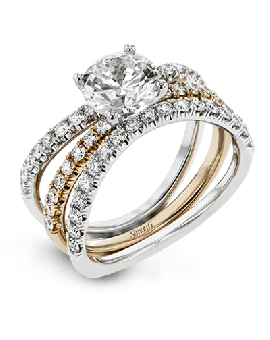 Wedding Set in 18k Gold with Diamonds