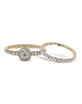 Wedding Set in 18k Gold with Diamonds