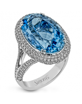 Color Ring in 18k Gold with Diamonds